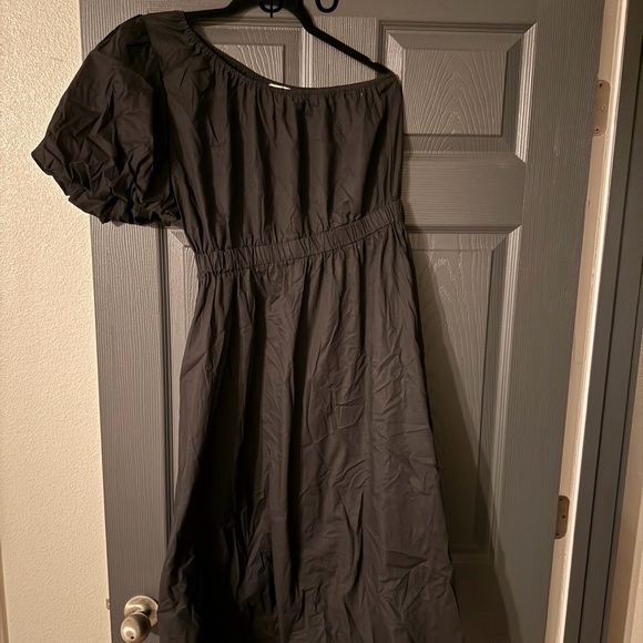 Altar'd State Charcoal One Shoulder Dress - Picture 1 of 1